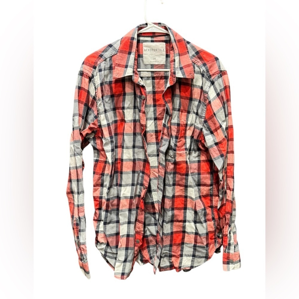 Aeropostale Red Plaid Shirt LARGE